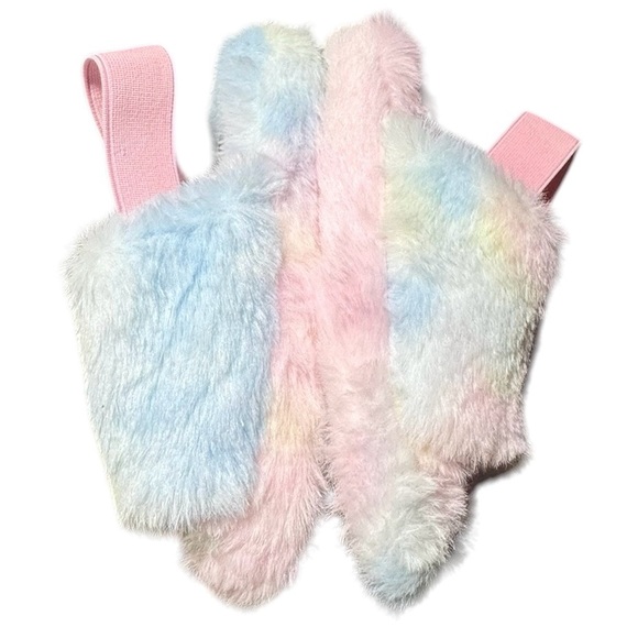 NWOT Kensie Girls Rainbow Colored Open Toe Slingback Slippers Size XL 11-12 - Picture 4 of 10